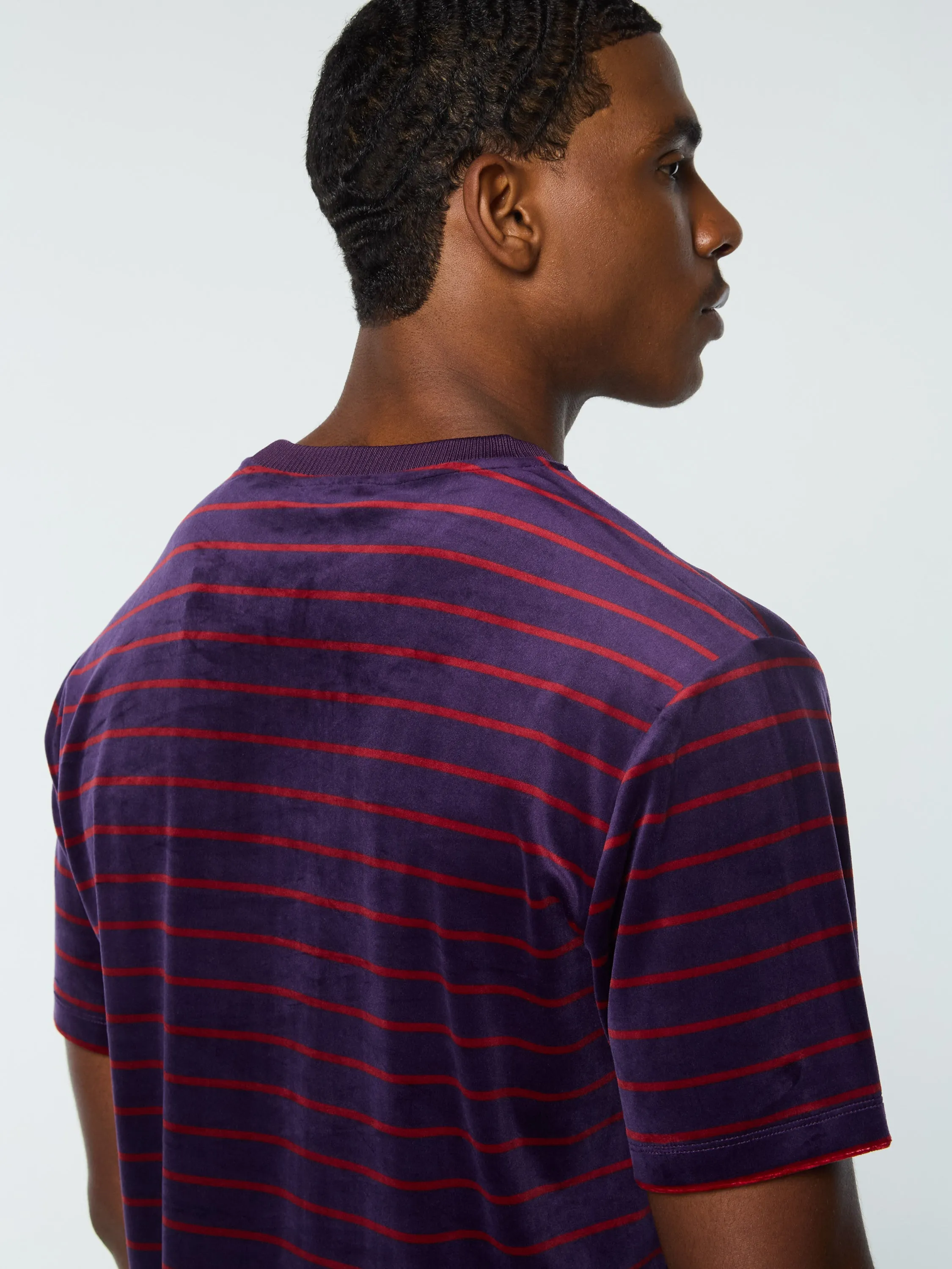 Foggia Velour T-Shirt- Blackberry Cordial