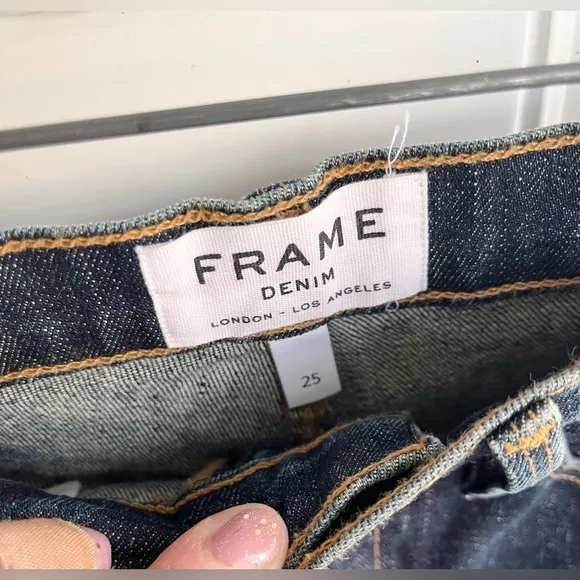 FRAME DENIM Skirt Frayed Dark size 25 waist