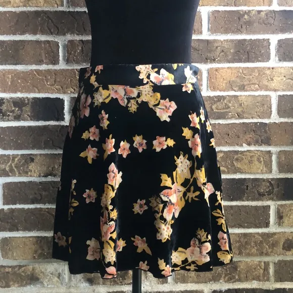 Free People Margaux Velvet Mini Skirt