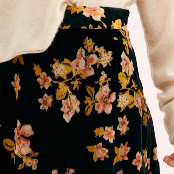 Free People Margaux Velvet Mini Skirt