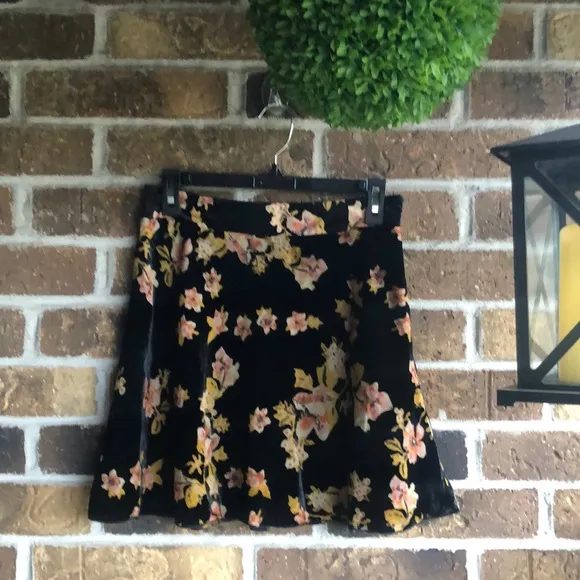 Free People Margaux Velvet Mini Skirt