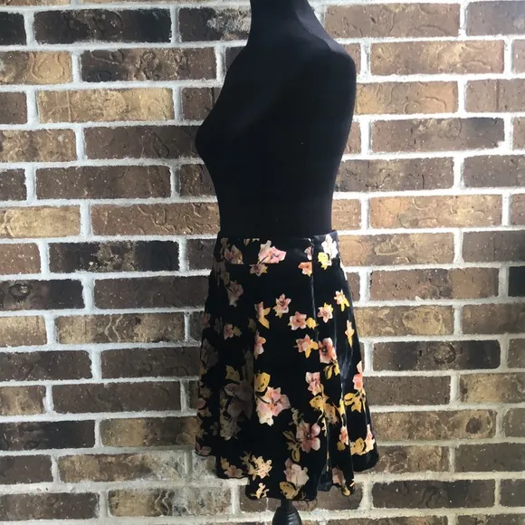 Free People Margaux Velvet Mini Skirt