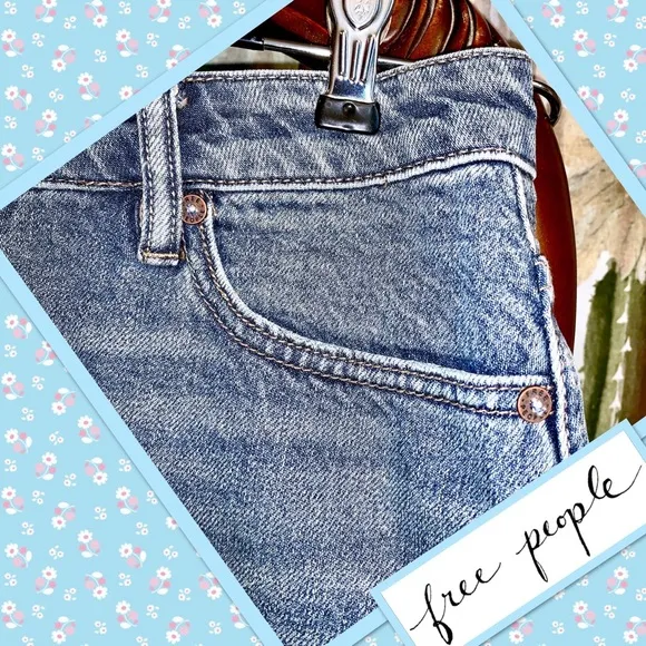Free People Mini Zip It Up Skirt in Blue