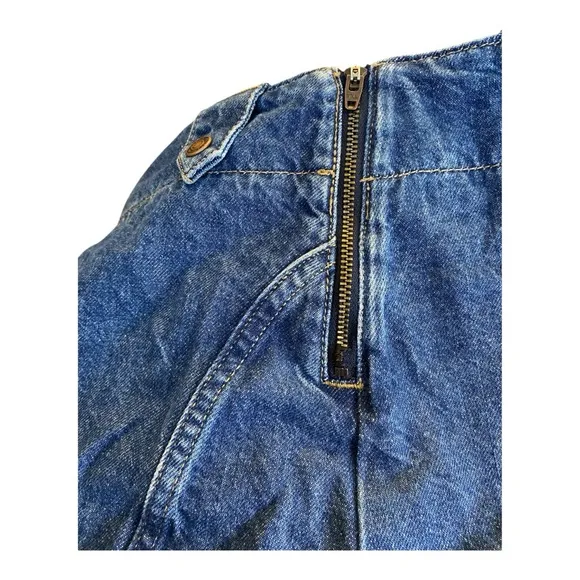 Free People Runaway Denim Mini Skirt in Lake Life Blue Size 25