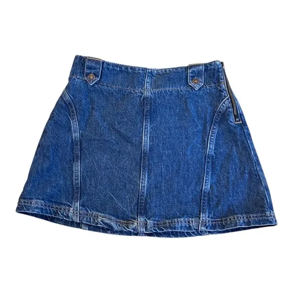 Free People Runaway Denim Mini Skirt in Lake Life Blue Size 25