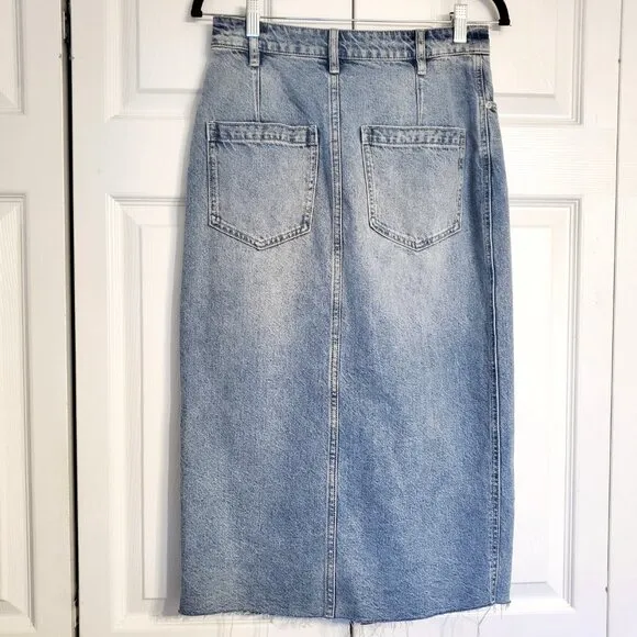 Free People We the Free Wilshire Denim Midi Skirt 28