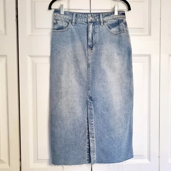 Free People We the Free Wilshire Denim Midi Skirt 28
