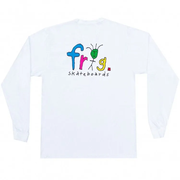 Frog Skateboards Frog Man Logo L/S T-Shirt White