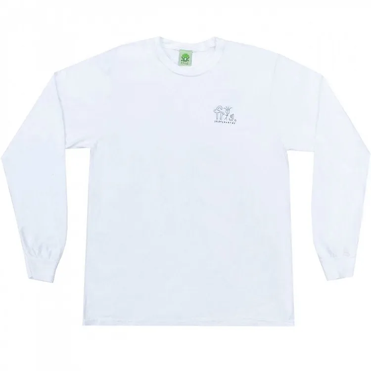 Frog Skateboards Frog Man Logo L/S T-Shirt White