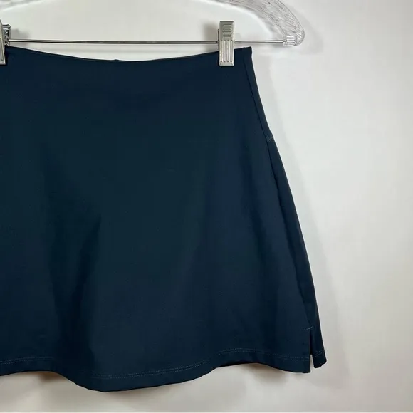 Girlfriend collective women’s mini skirt size S high waist pockets navy blue