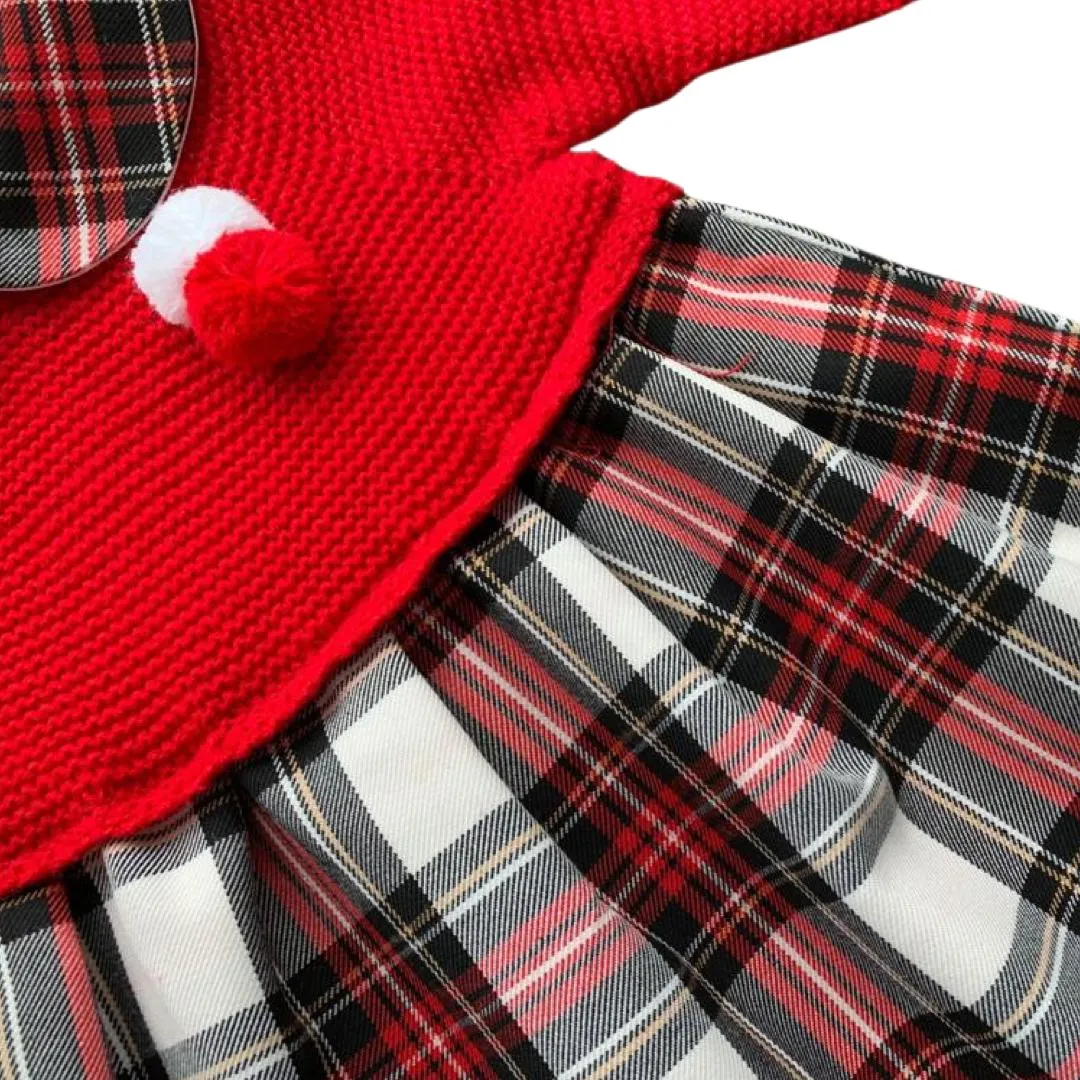Girls Tartan Checked Dress