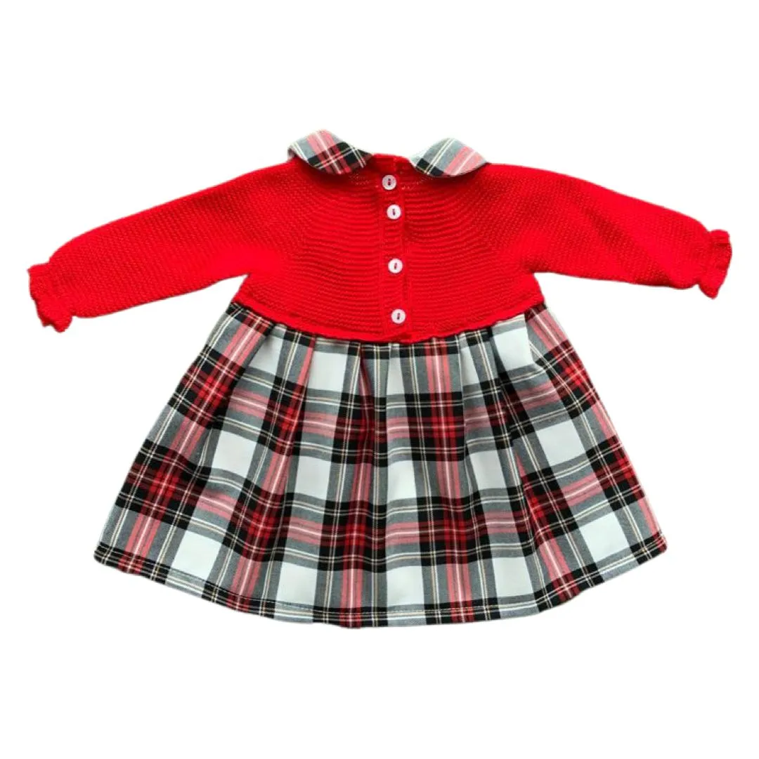 Girls Tartan Checked Dress