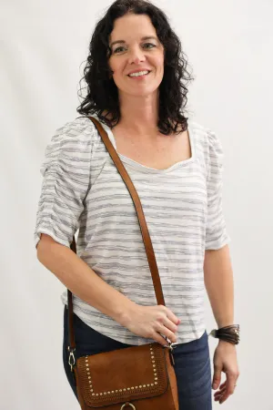 Gray striped shirt