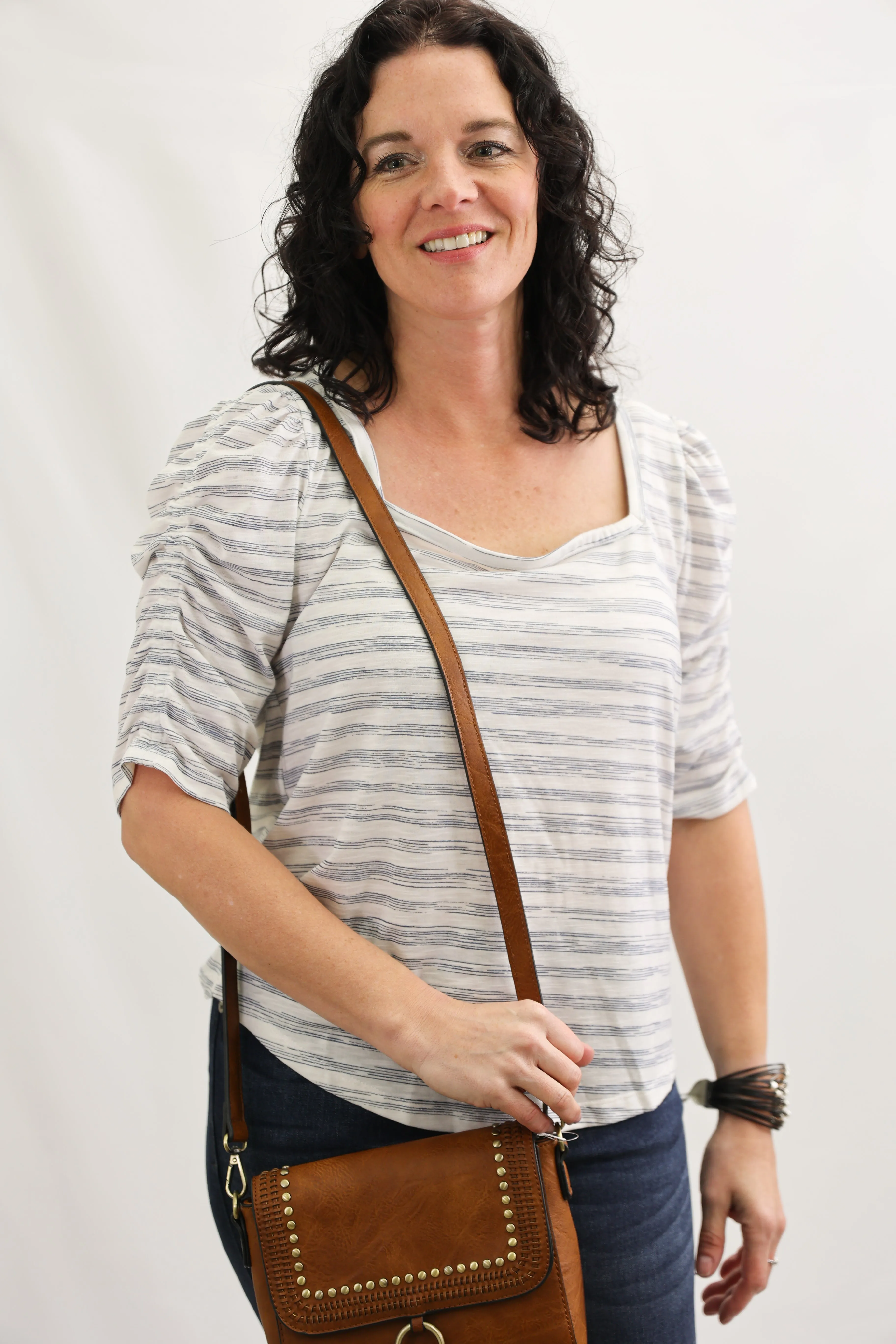 Gray striped shirt