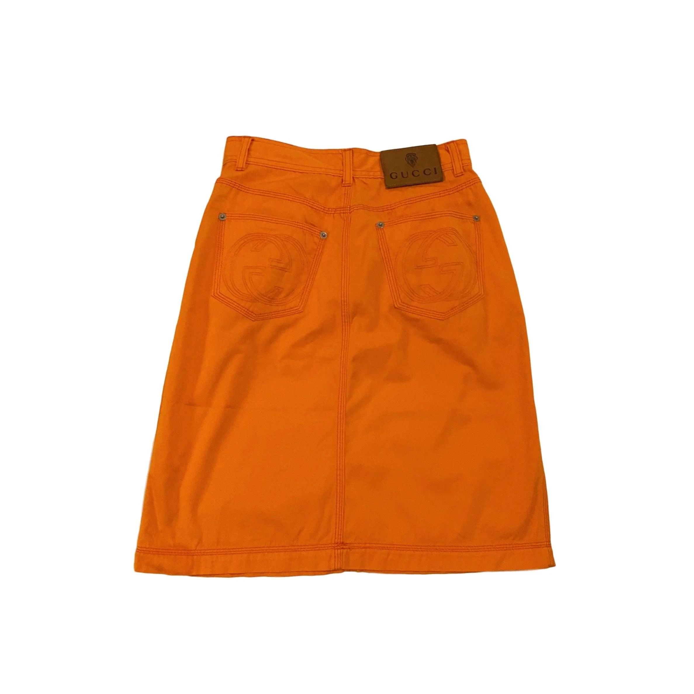 Gucci Orange High Waisted Skirt
