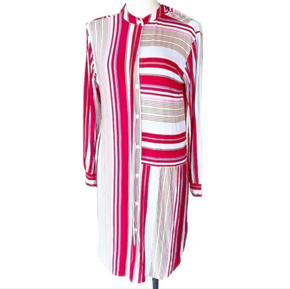 Hale Bob Bamboo Striped Tunic Pajama Shirt