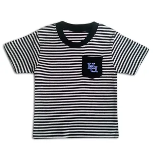Hampton Black/White Striped Pocket Toddler Tee