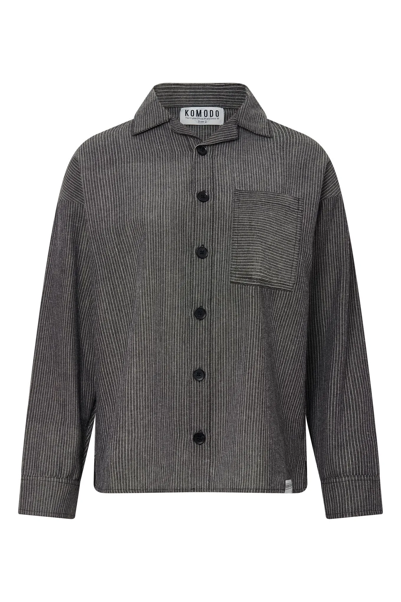 Hanako Women's Organic Cotton Shirt | Monochrome Stripe