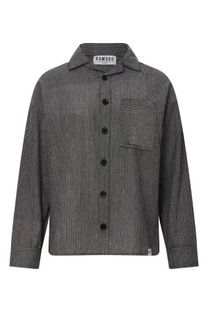 Hanako Women's Organic Cotton Shirt | Monochrome Stripe