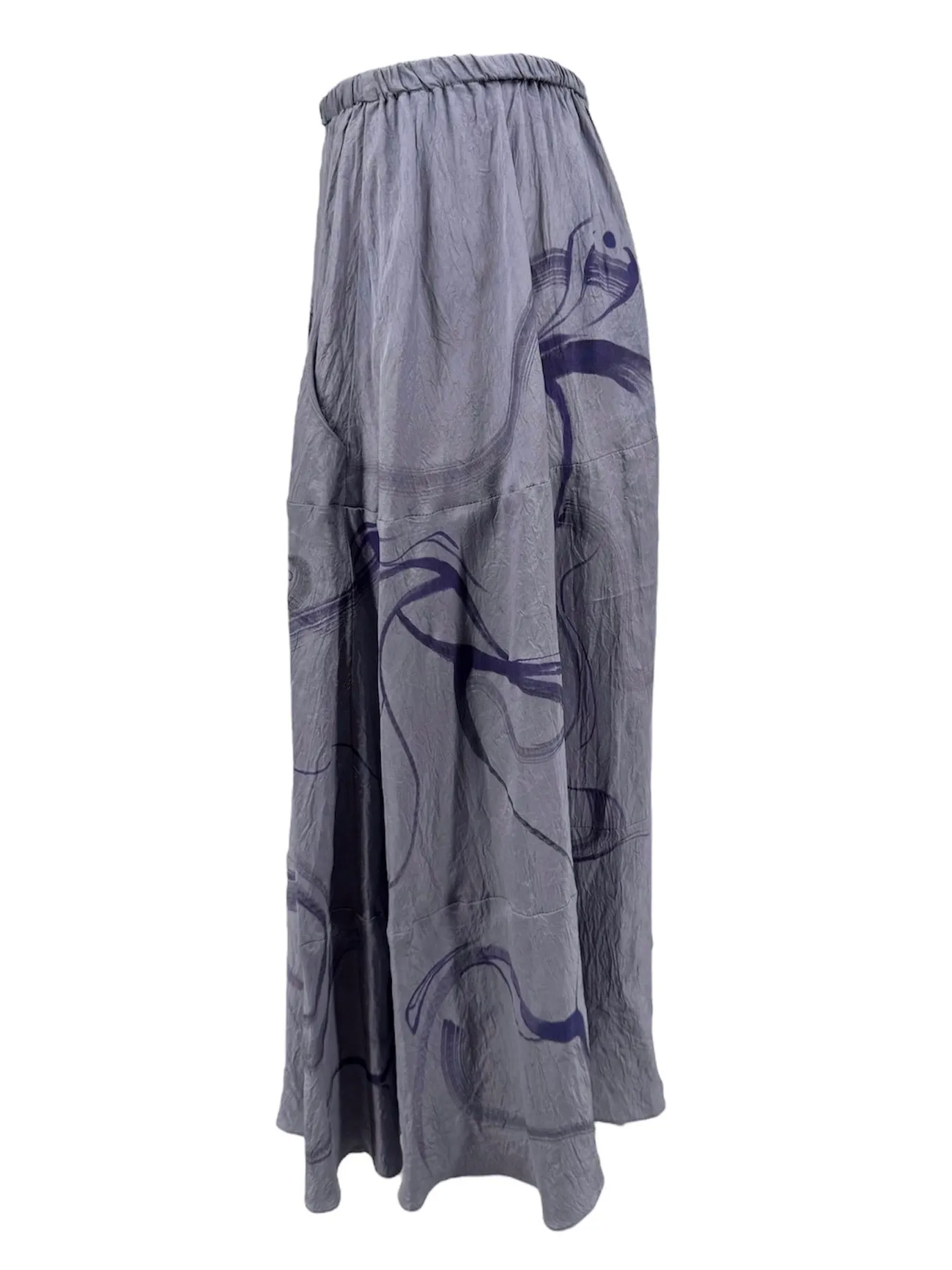 Hand-painted Lilac A-line Skirt