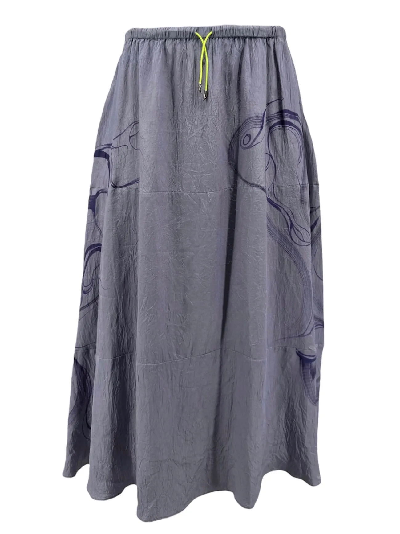 Hand-painted Lilac A-line Skirt