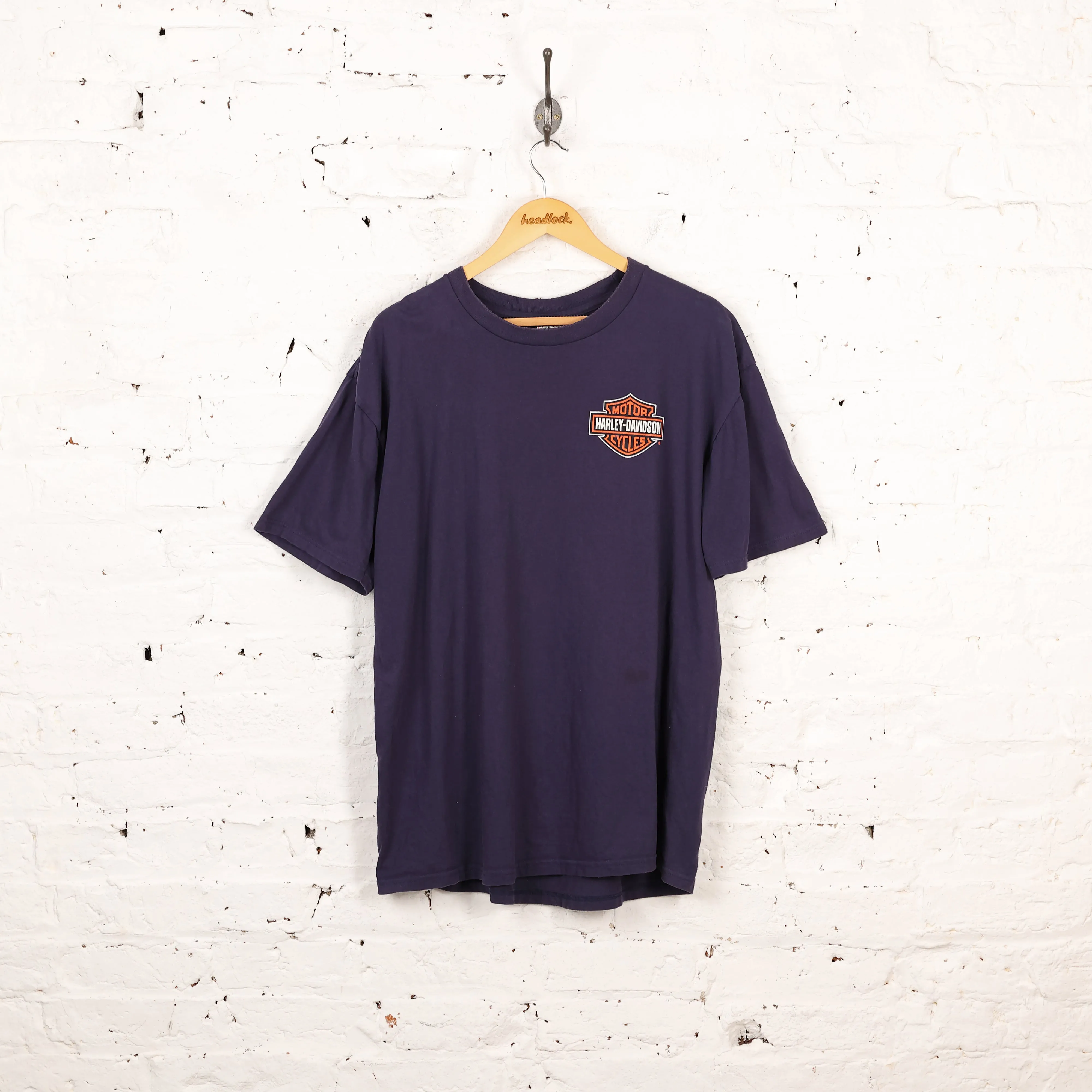 Harley Davidson Cajun Dealership T Shirt - Purple - XL