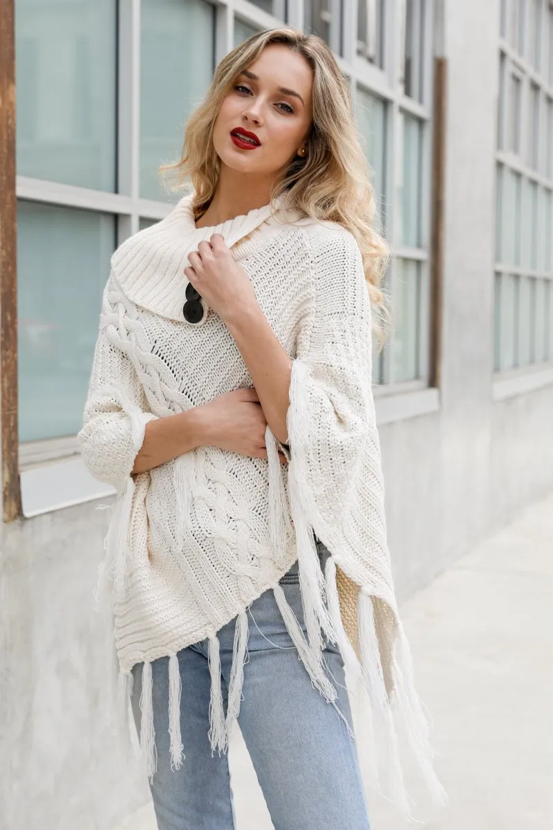 High Neck Poncho - 4 colors