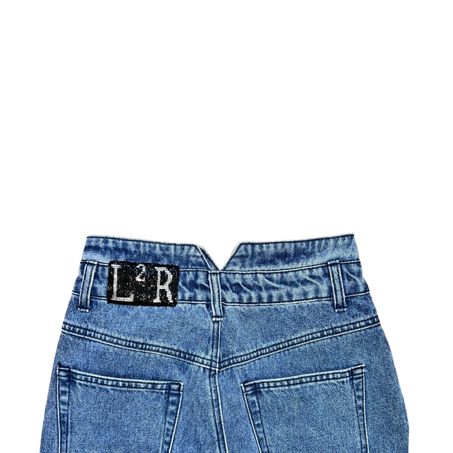 High-Waist Blue Denim Skirt