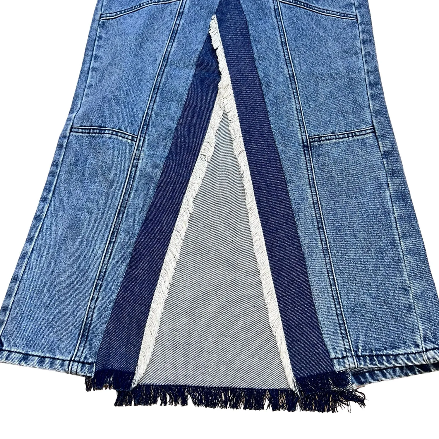 High-Waist Blue Denim Skirt