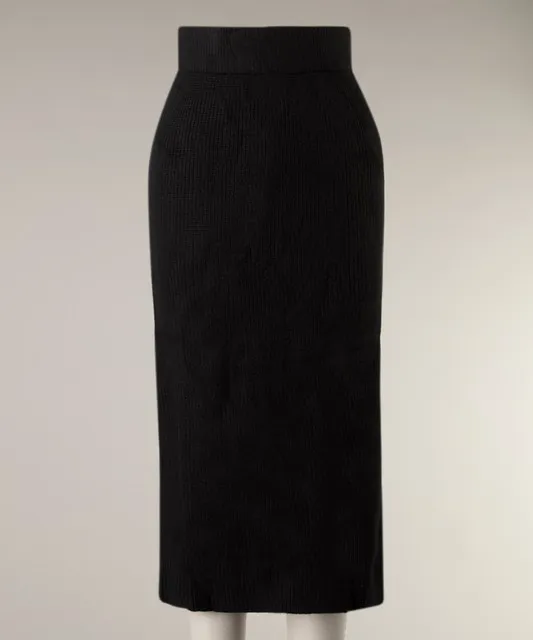 High Waist Midi Sweater Skirt