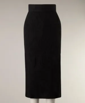 High Waist Midi Sweater Skirt