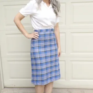 HIGH WAISTED 1940's SKIRT 40's plaid XS