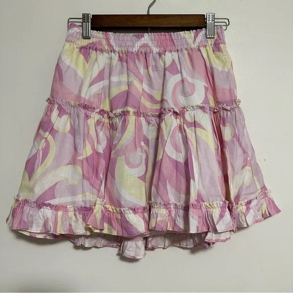 Hill House The Linen Paz Skirt in Candy Kaleidoscope