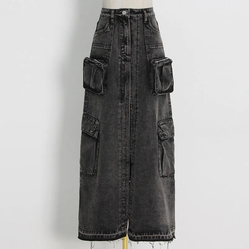 Hipsters High Waist Denim Skirt