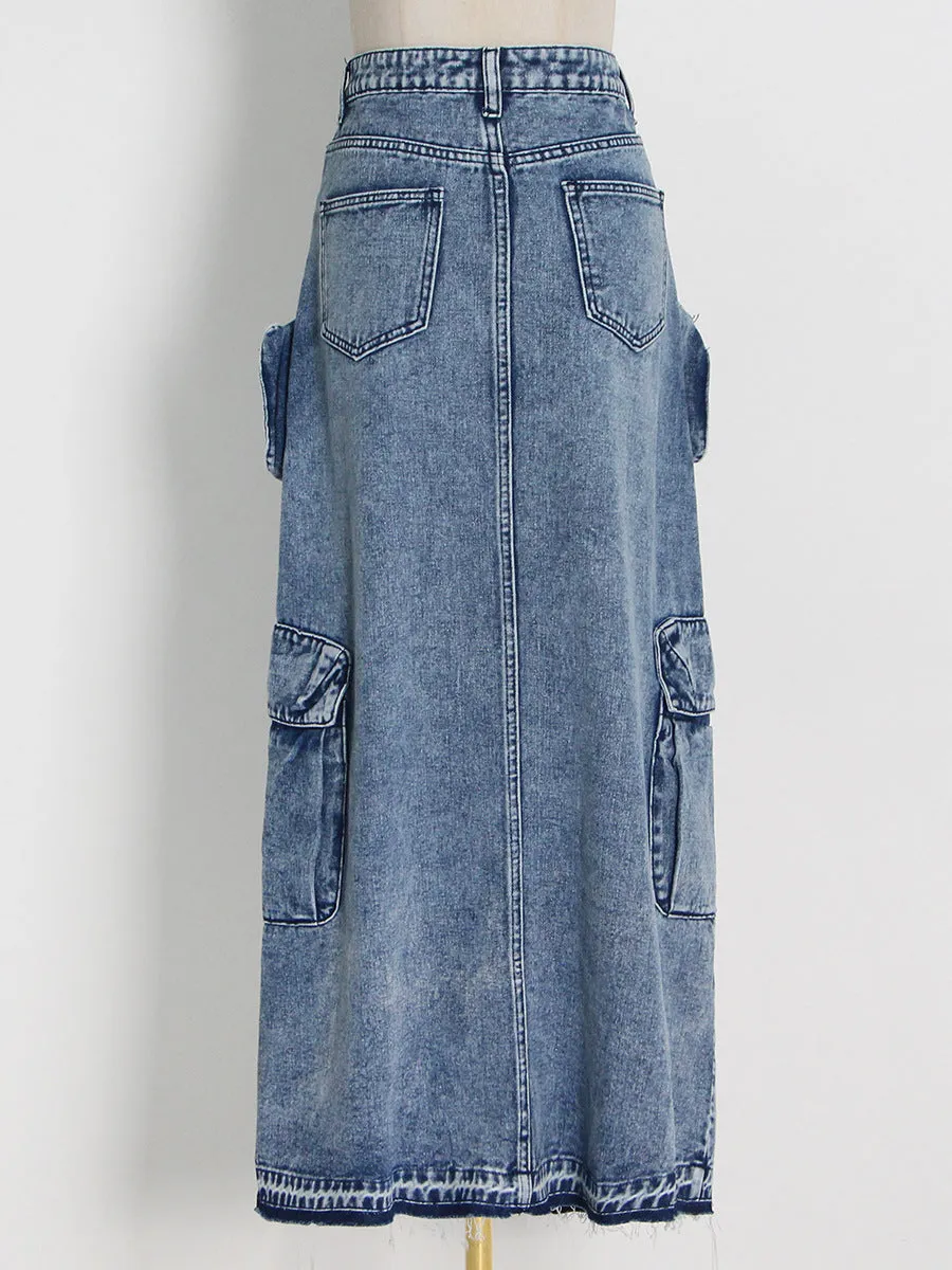 Hipsters High Waist Denim Skirt