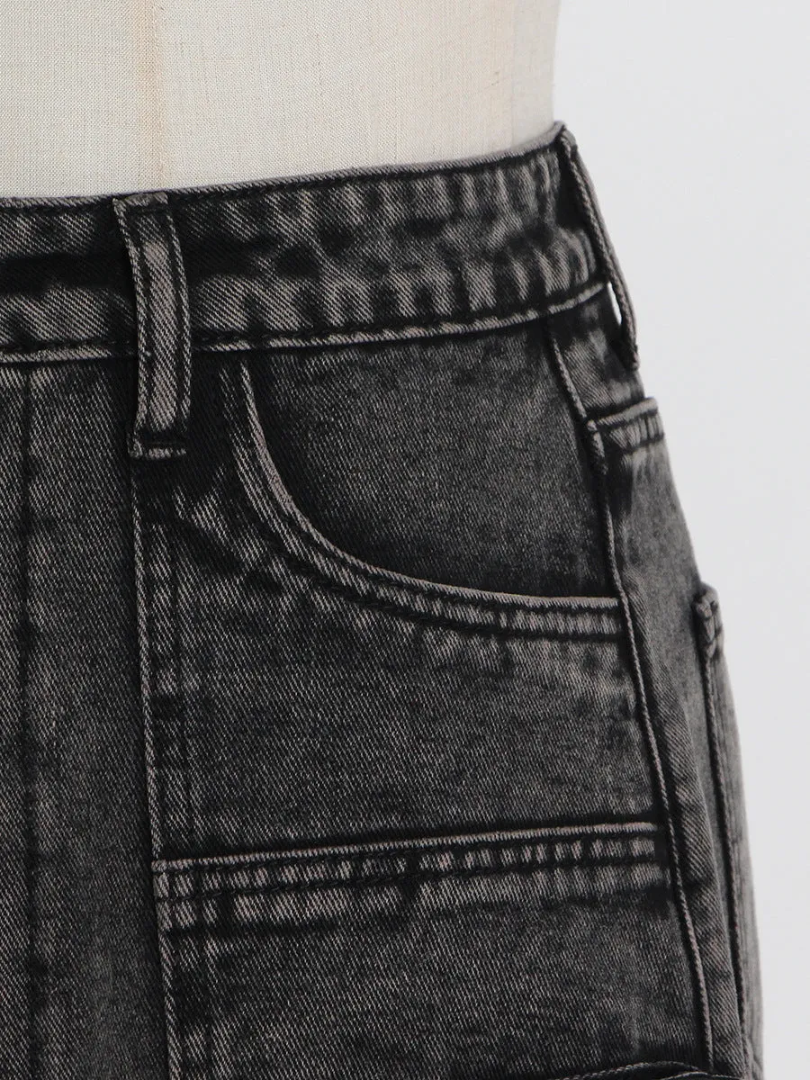 Hipsters High Waist Denim Skirt