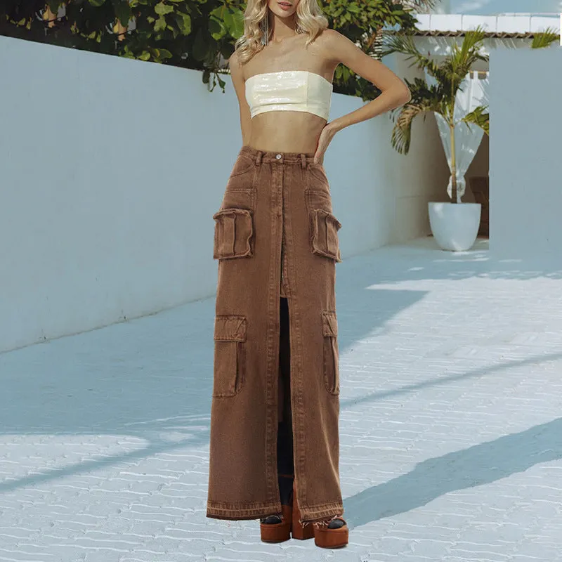 Hipsters High Waist Denim Skirt