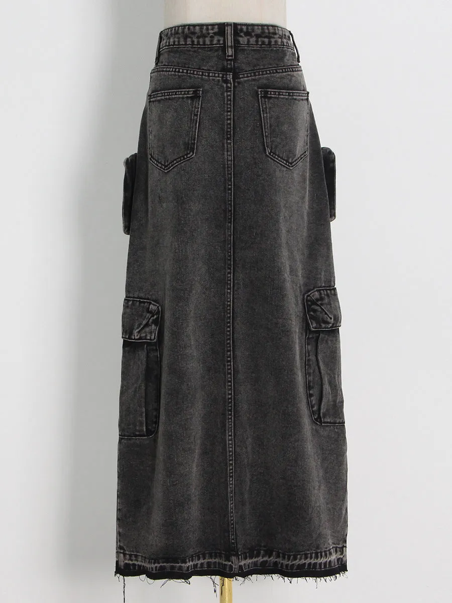 Hipsters High Waist Denim Skirt