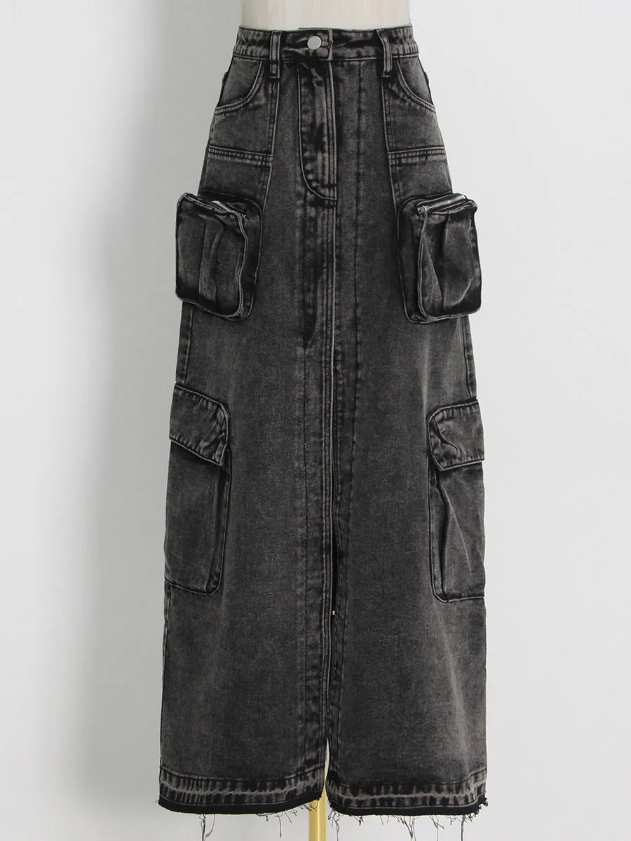 Hipsters High Waist Denim Skirt