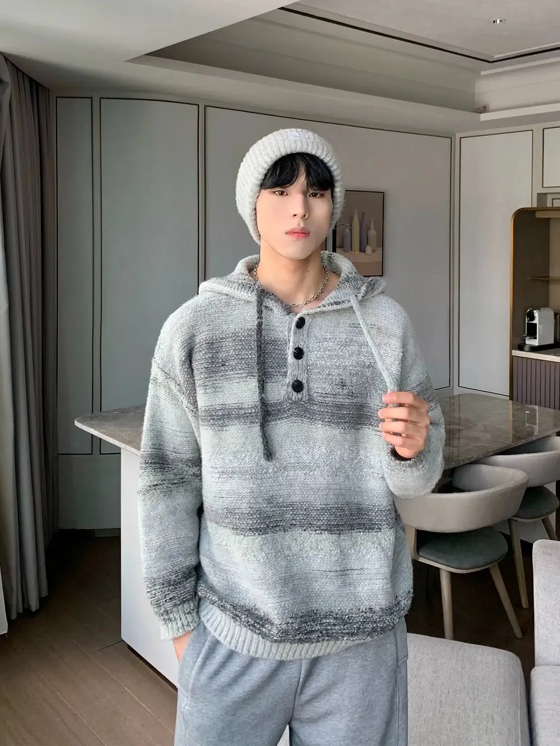 Hooded Knit Sweater