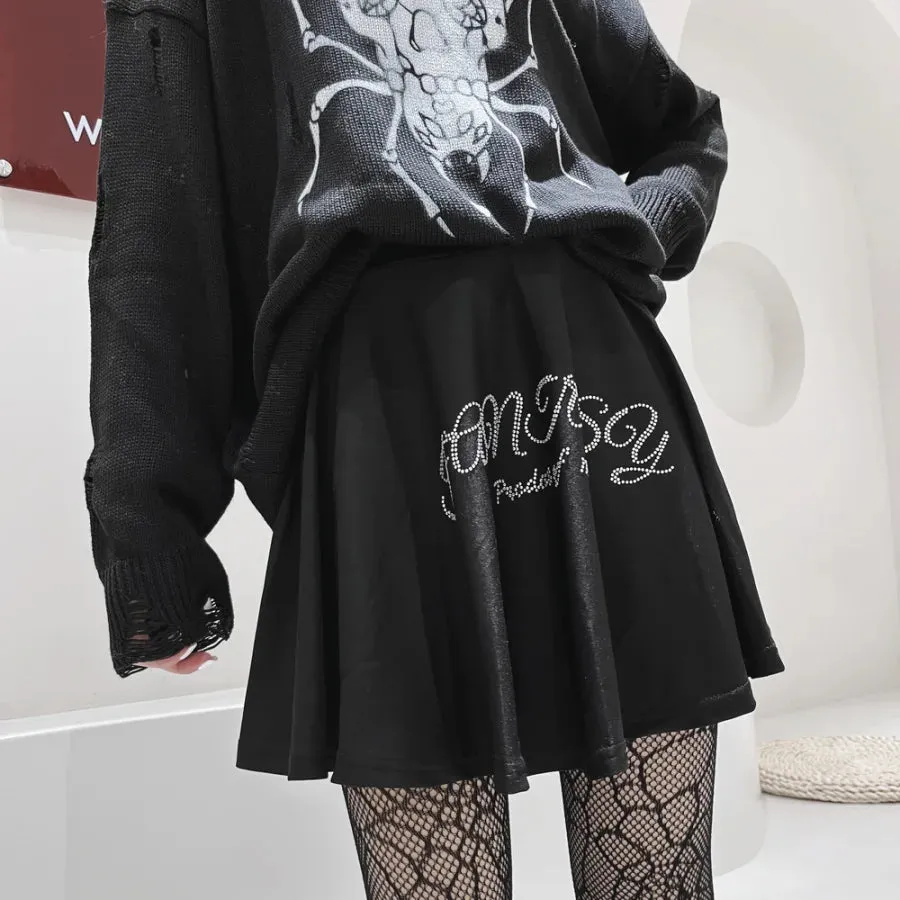 Hot Drill A Type High-waisted Skirt