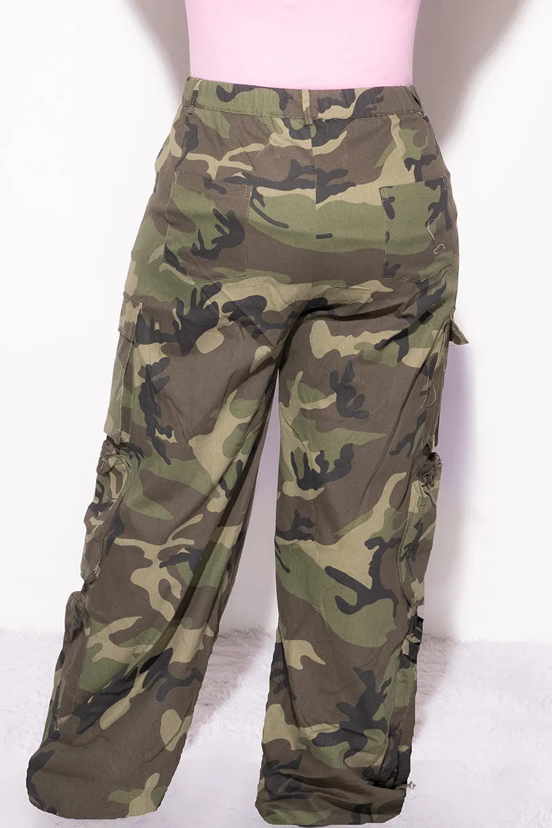 HP1962XP - CAMO CARGO RIBBON PANTS (PLUS)