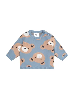 HuxBaby Cornflower Knit Sweater