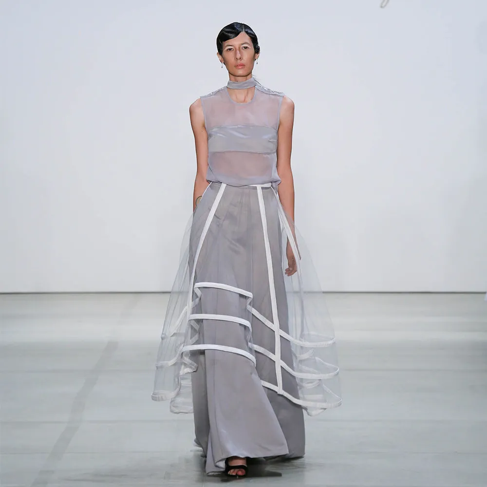 Illusion Skirt with White Denim