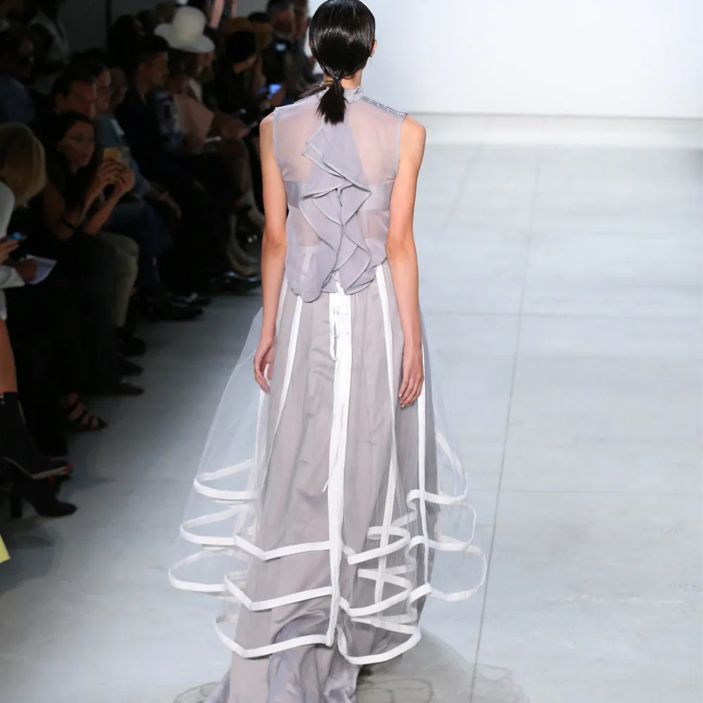 Illusion Skirt with White Denim