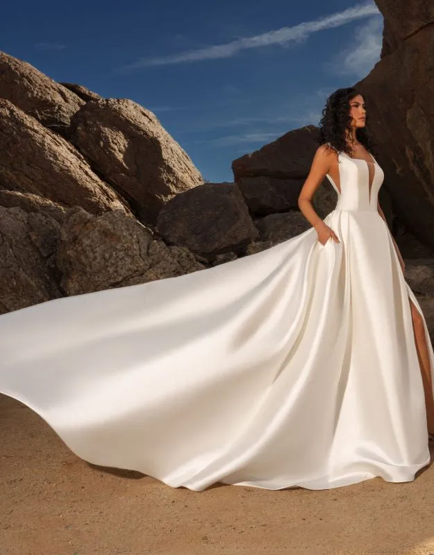 Ivoire by Kitty Chen Size 10 Ezabella Ivory/Tan Gown