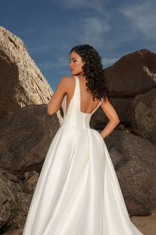Ivoire by Kitty Chen Size 10 Ezabella Ivory/Tan Gown