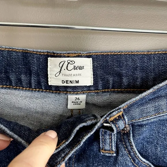 J. Crew Denim Skirt with Raw Hem Size 26 Frayed Mini Jean Skirt Blue