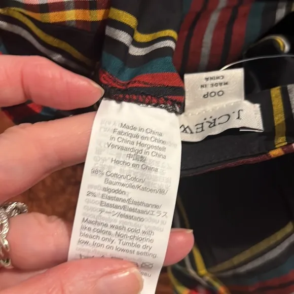 J Crew New Stewardson Tartan Bow Skirt 00P