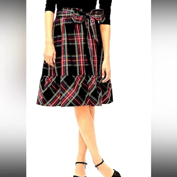 J Crew New Stewardson Tartan Bow Skirt 00P